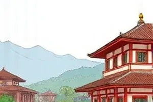 拾光胶片日常漫画封面，老照相馆橱窗与成排胶卷
